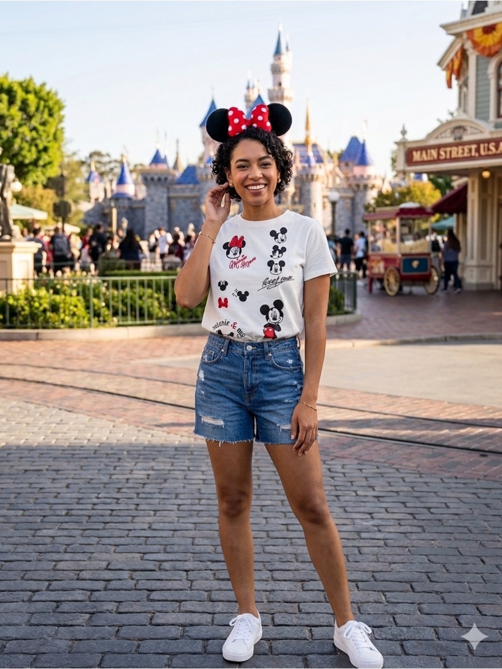 Disney Mickey & Minnie Mouse Graphic T Shirt Womens Size Small White Short Sleev - Picture 3 of 10